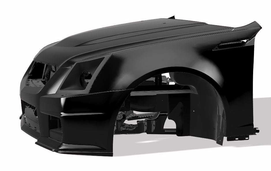 Lenz Composites ABS Headlight Intake Duct 2009-2015 Cadillac CTS-V