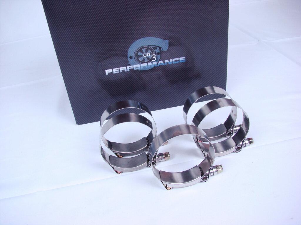 On3 Performance 3.0″ Stainless T-Bolt Clamp – Set 2pc - 3.0"T
