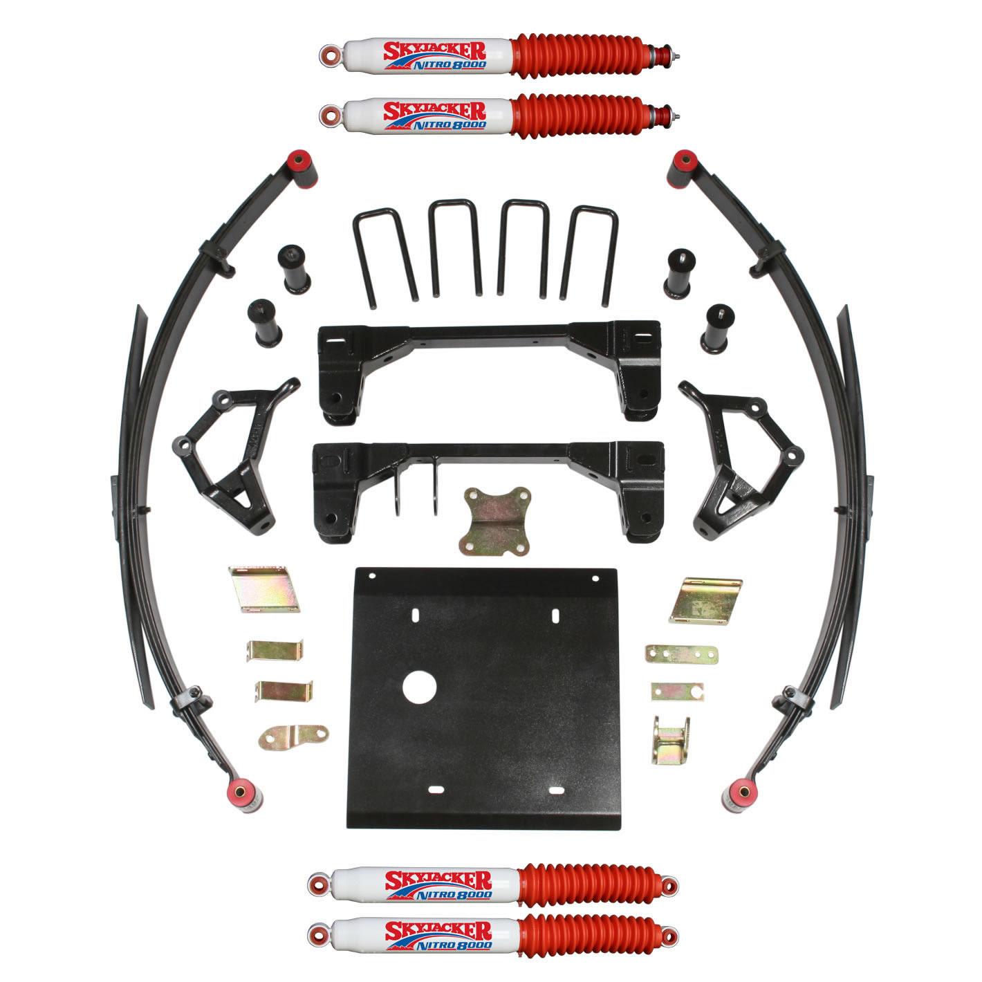 Skyjacker Suspension Lift Kit 86-89 4 Runner w/Shock Nitro Shocks 4 Inch Lift 3.25 Inch Wide Rear U-Bolts Red - T432RKS-N
