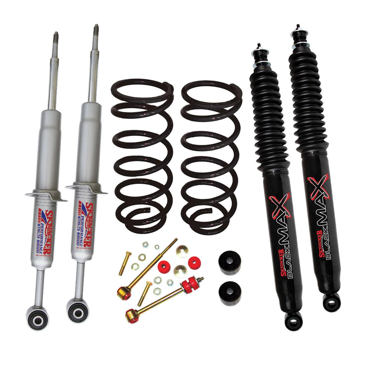 Skyjacker Suspension Lift Kit w/Shock 3 Inch Lift 03-19 Toyota 4Runner Incl. Front Struts Front Diff Drop Kit Rear Coil Springs Rear Sway bar Links Rear Black Max Shocks - T4330STBB