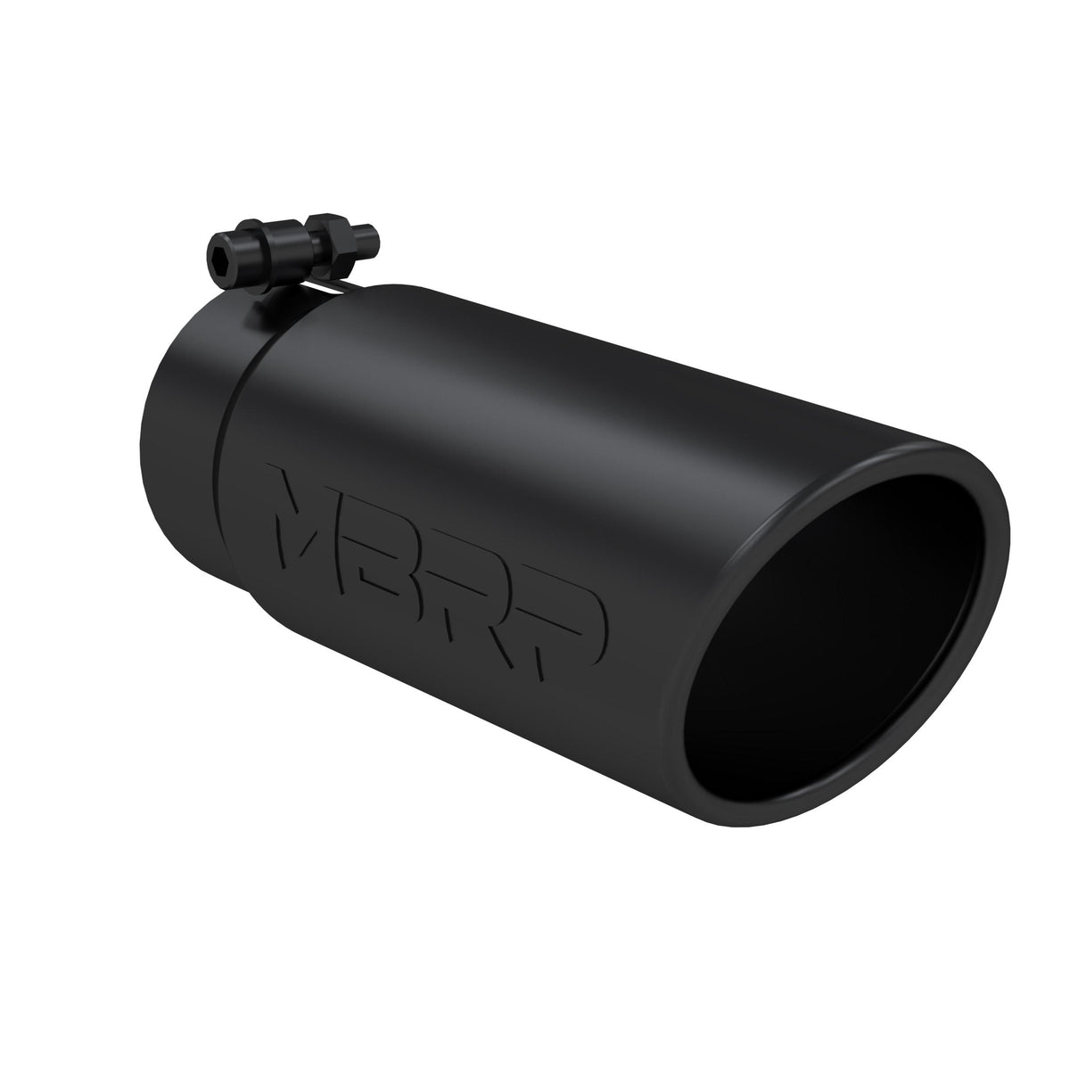 MBRP Tip. 4In. O.D. Angled Rolled End 3In. Inlet 10In. Length. Blk. - T5112BLK