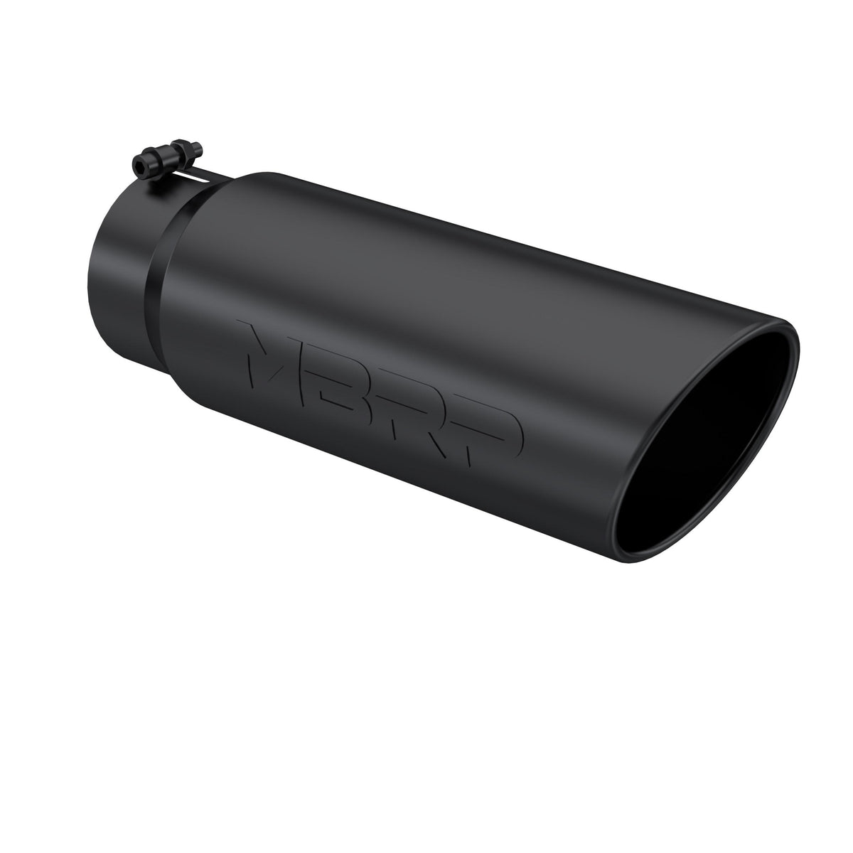 MBRP Tip. 6In. O.D.. Angled Rolled End. 5In. Inlet 18In. In Length. Blk. - T5125BLK