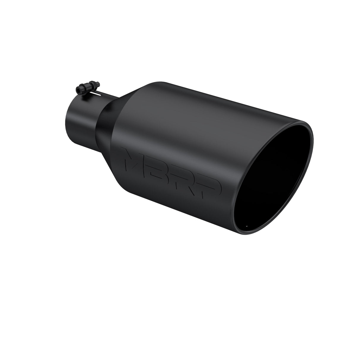 MBRP Tip. 8In. O.D.. Rolled End. 4In. Inlet 18In. In Length. Blk. - T5128BLK