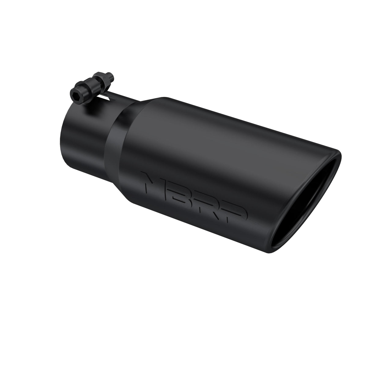 MBRP Tip. 4In. O.D.. Angled Rolled End. 3In. Inlet. 10In. Length. Black Series. - T5155BLK