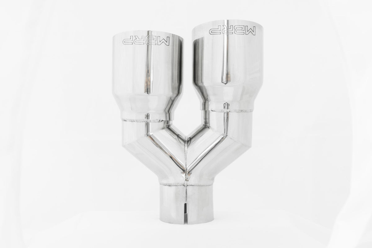 MBRP T304 Stainless Steel Tip; 2.5" inlet, Dual 3.5" OD Out single wall - Passenger Side - T5170