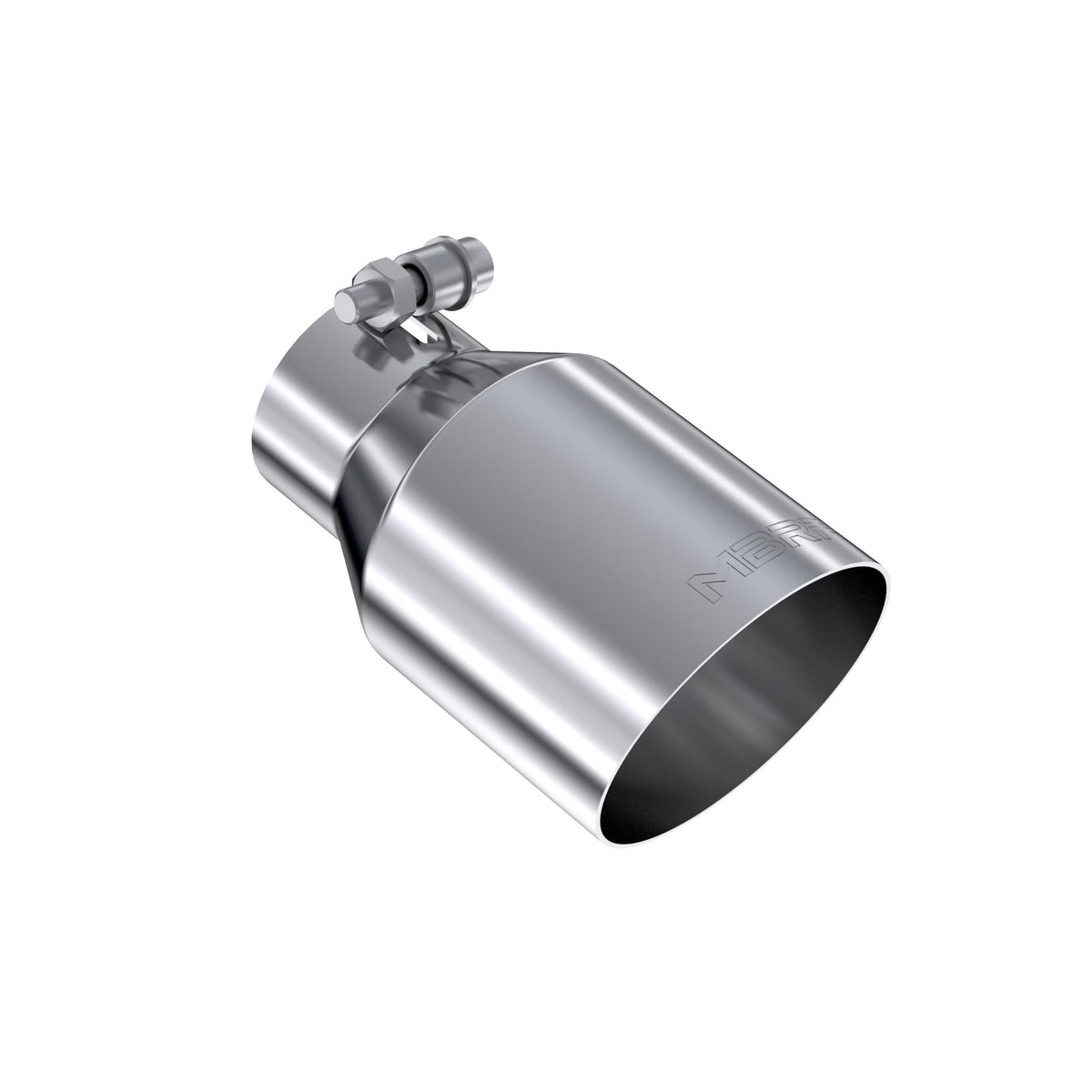 MBRP T304 Stainless Steel Tip; 2.5" inlet;   4"OD; Single Wall Angle Cut; 6.5" length - T5176