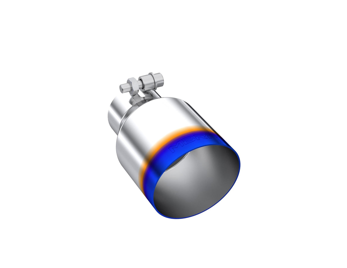 MBRP 2.5" Inlet Exhaust Tip. T304 Stainless Steel, Burnt End. - T5176BE