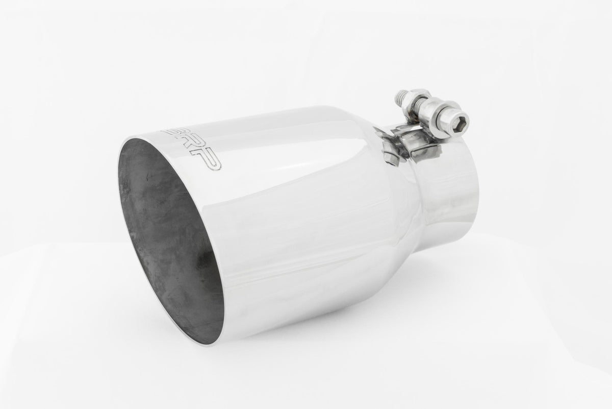 MBRP T304 Stainless Steel Tip; 2.5" inlet;   4"OD; Single Wall Angle Cut; 6.5" length - T5176