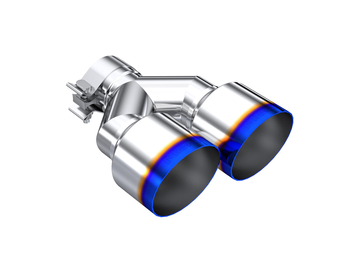MBRP 2.5" Inlet Exhaust Tip. T304 Stainless Steel, Burnt End. - T5178BE