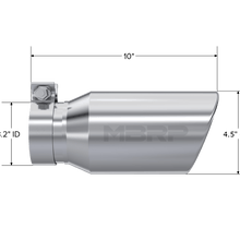 MBRP 4.5In. Od. 3.2In. Inlet. 10In. In Length. T304. - T5196