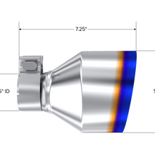 MBRP Mbrp Exhaust Tip 5In Od Out 2.125In Id 7.25In Length Single Wall Be T304 (2017-2025 Subaru BRZ, Toyota 86, Toyota GR86) - T5202BE