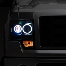 Raxiom Super White Led Halo Projector Headlights; Black Housing; Clear Lens (2009-2014 F-150) - T542825