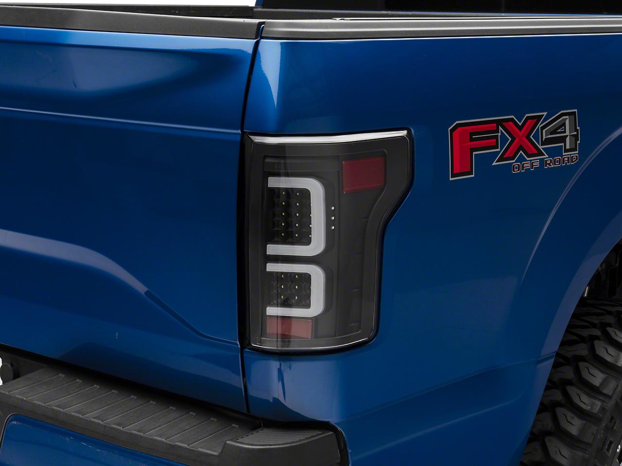 Raxiom G3 Led Tail Lights; Black Housing; Clear Lens (2015-2017 F-150 XL, F-150 Lariat, F-150 XLT) - T542836