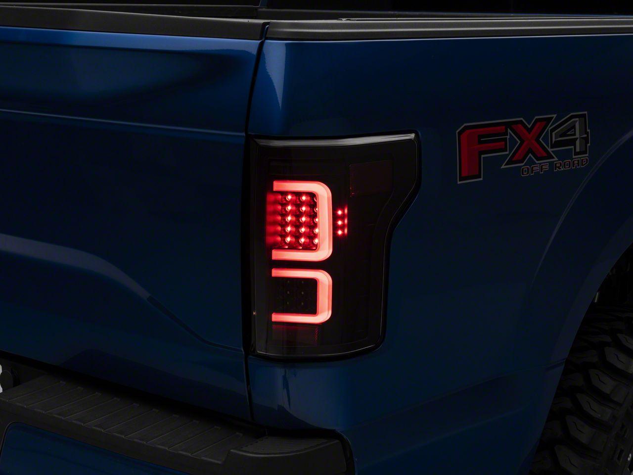 Raxiom G3 Led Tail Lights; Black Housing; Clear Lens (2015-2017 F-150 XL, F-150 Lariat, F-150 XLT) - T542836