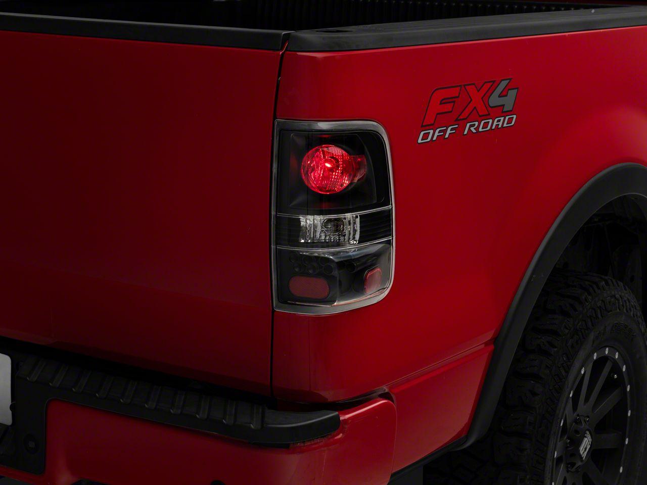 Raxiom Euro Style Tail Lights; Black Housing; Red/Clear Lens (2004-2008 F-150) - T542841