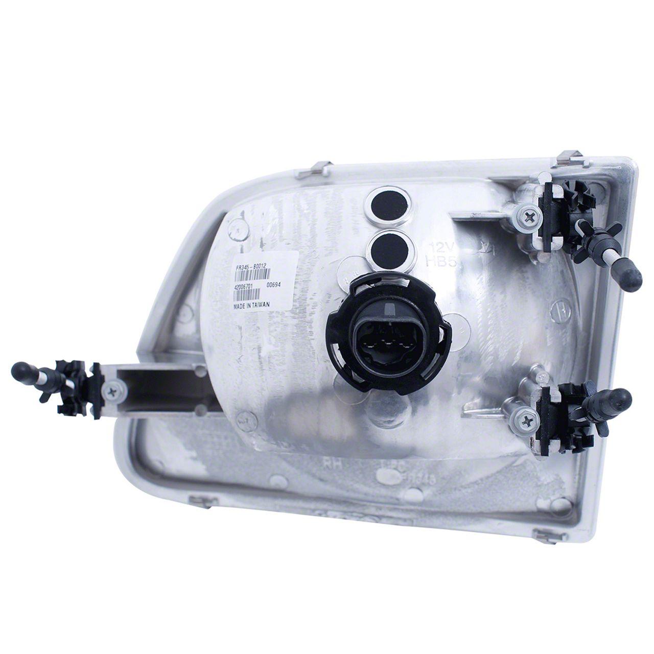 Raxiom G2 Euro Headlights; Chrome Housing; Clear Lens (1997-2003 F-150) - T542852