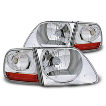Raxiom G2 Euro Headlights With Parking Lights; Chrome Housing; Clear Lens (1997-2003 F-150) - T542853
