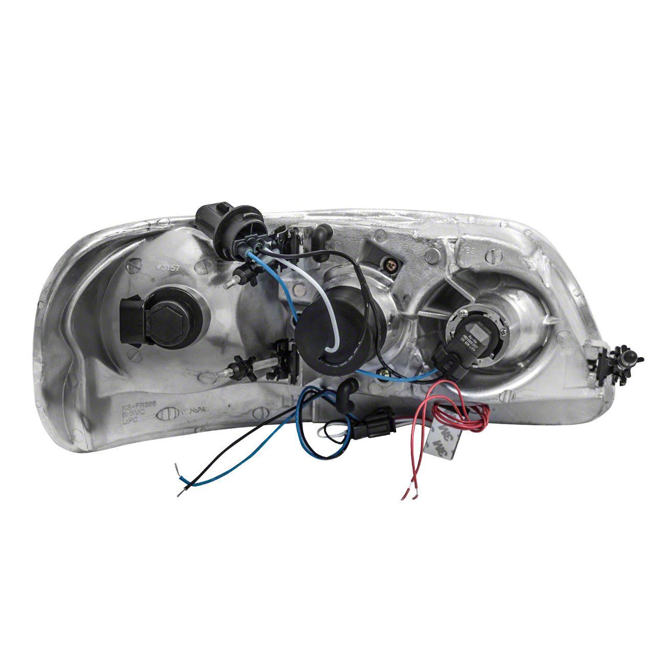 Raxiom Led Halo Projector Headlights; Chrome Housing; Clear Lens (1997-2003 F-150) - T542860