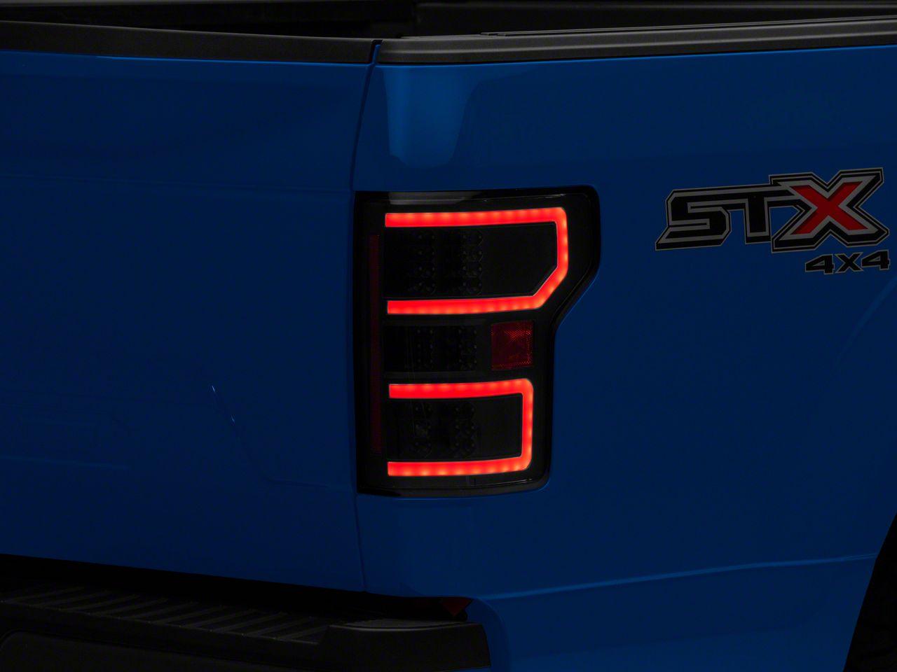Raxiom Led Tail Lights; Black Housing; Clear Lens (2018-2020 F-150 XL, F-150 XLT, F-150 Lariat) - T548147