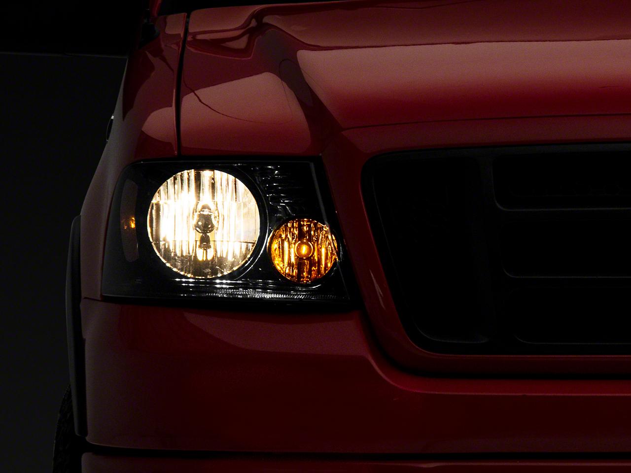 Raxiom Axial Series Oem Style Replacement Headlights; Chrome Housing; Smoked Lens (2004-2008 F-150) - T551342
