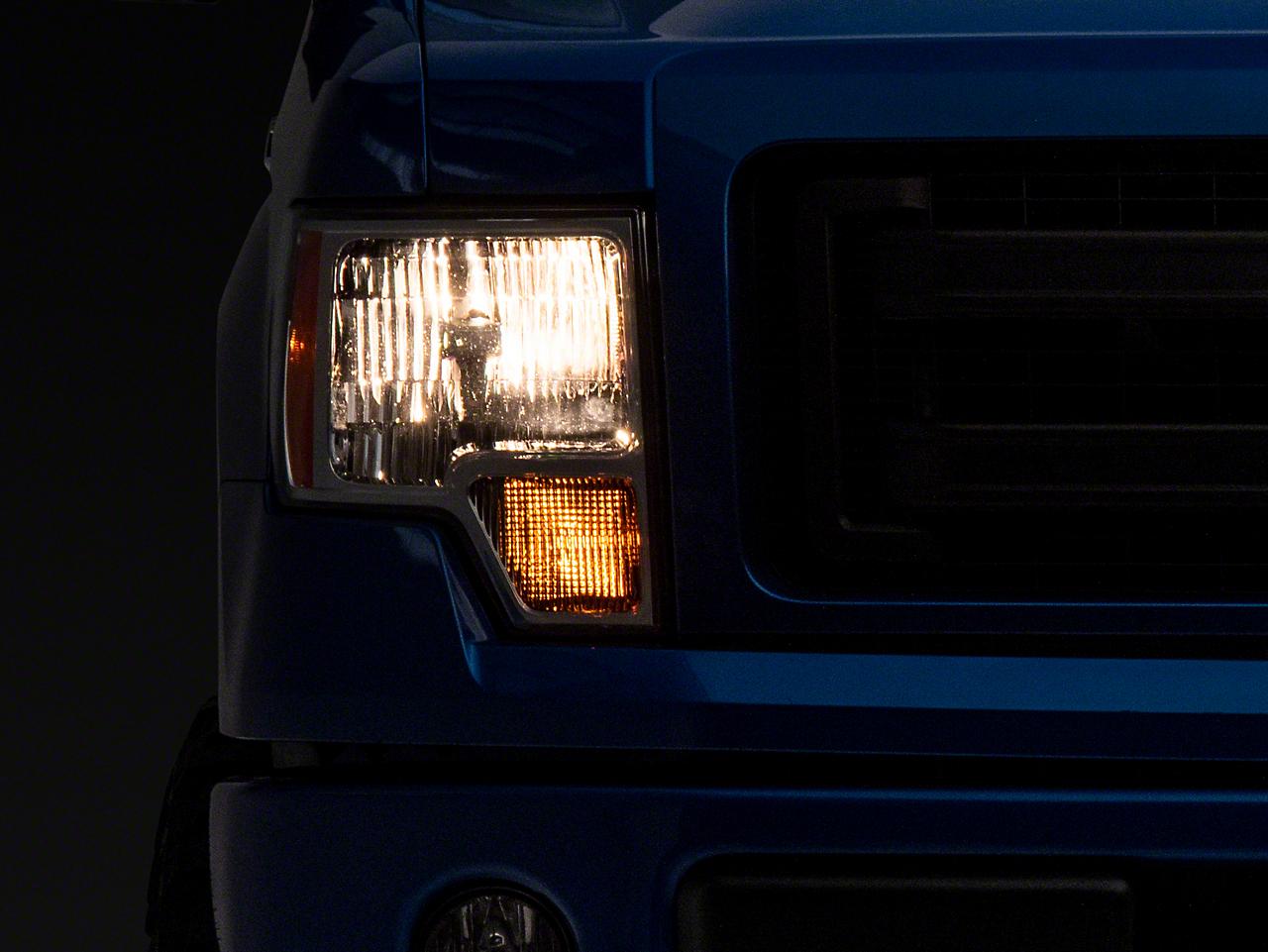 Raxiom Axial Series Oem Style Replacement Headlights; Chrome Housing; Clear Lens (2009-2014 F-150) - T551343