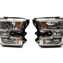 Raxiom Axial Series Oem Style Replacement Headlights; Chrome Housing; Clear Lens (2015-2017 F-150 XL, F-150 Lariat, F-150 XLT) - T551345