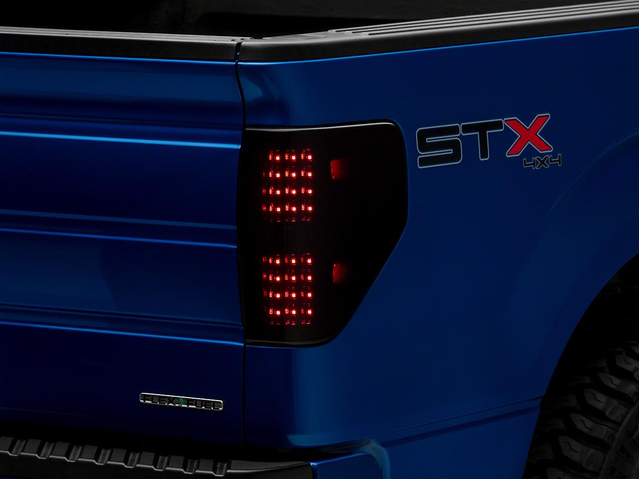 Raxiom Axial Series Led Tail Lights; Black Housing; Smoked Lens (2009-2014 F-150) - T565678