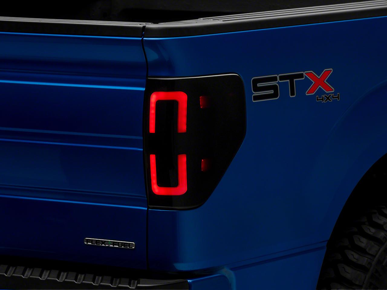 Raxiom Axial Series Led Tail Lights With Halo; Black Housing; Smoked Lens (2009-2014 F-150) - T565679