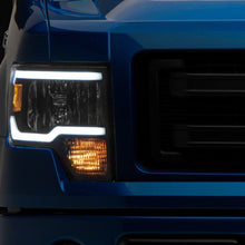 Raxiom Axial Series Headlights With Led Bar; Black Housing; Clear Lens (2009-2014 F-150) - T566367