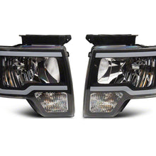 Raxiom Axial Series Headlight With Sequential Led Bar; Black Housing; Clear Lens (2009-2014 F-150) - T566368