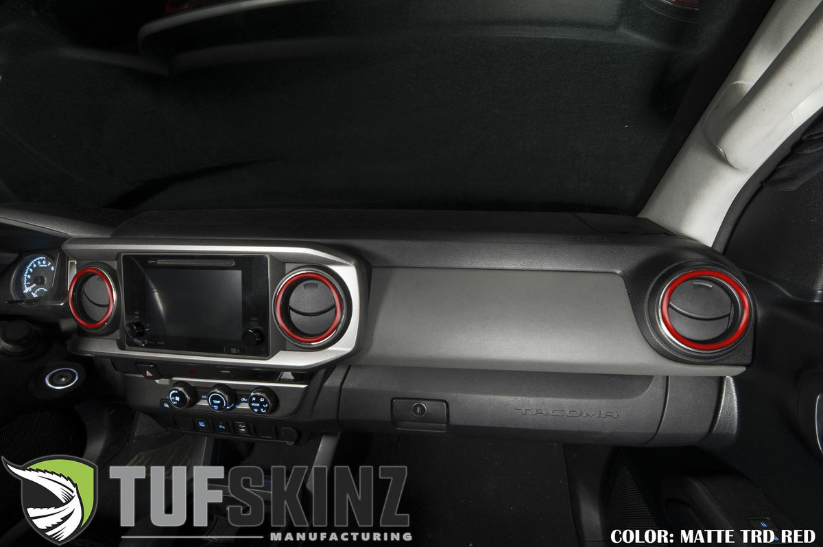 TUFSKINZ AC Vent Rings Accent Trim (2016-2023 Tacoma) - TAC014-RED-M