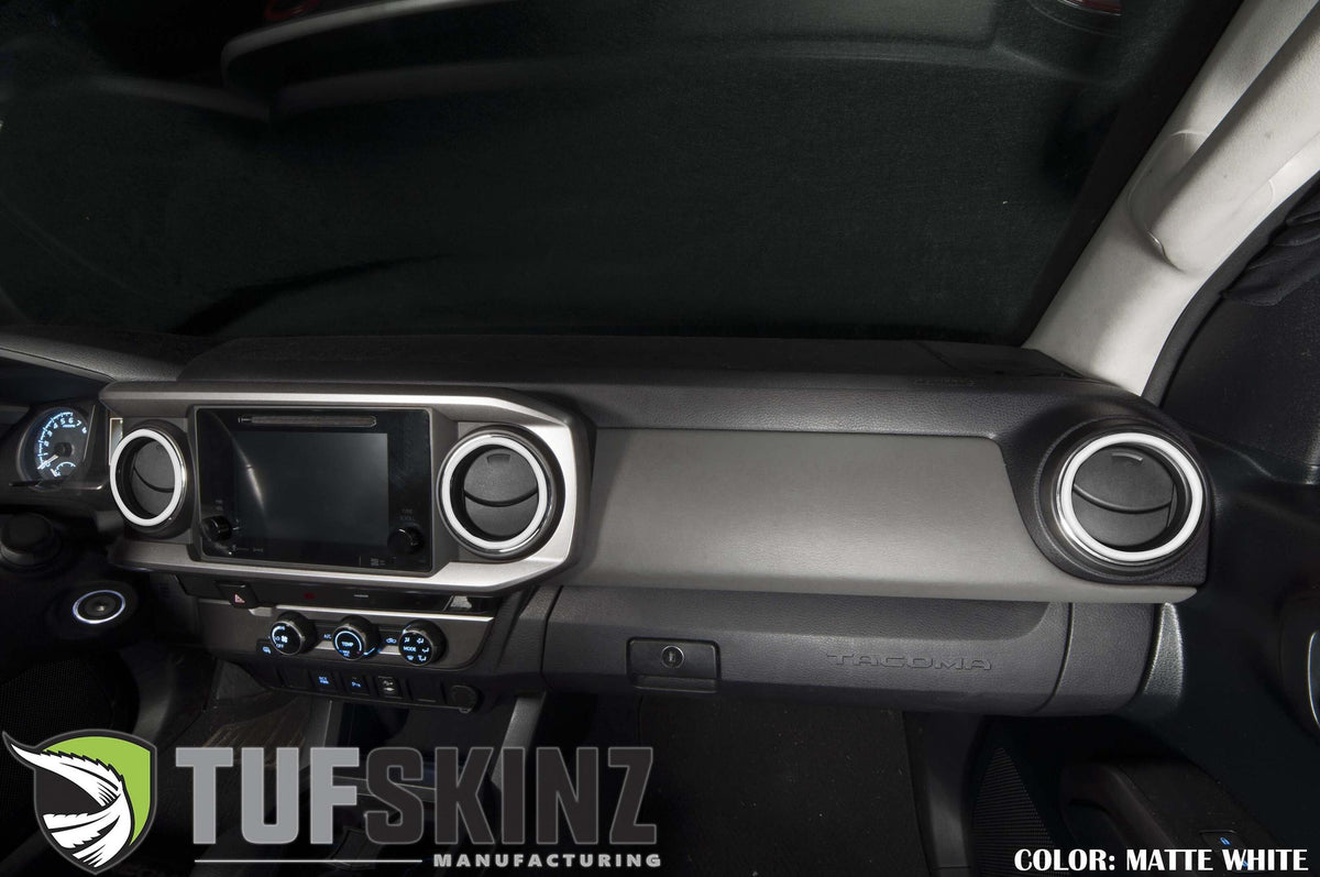 TUFSKINZ AC Vent Rings Accent Trim (2016-2023 Tacoma) - TAC014-WHT-M