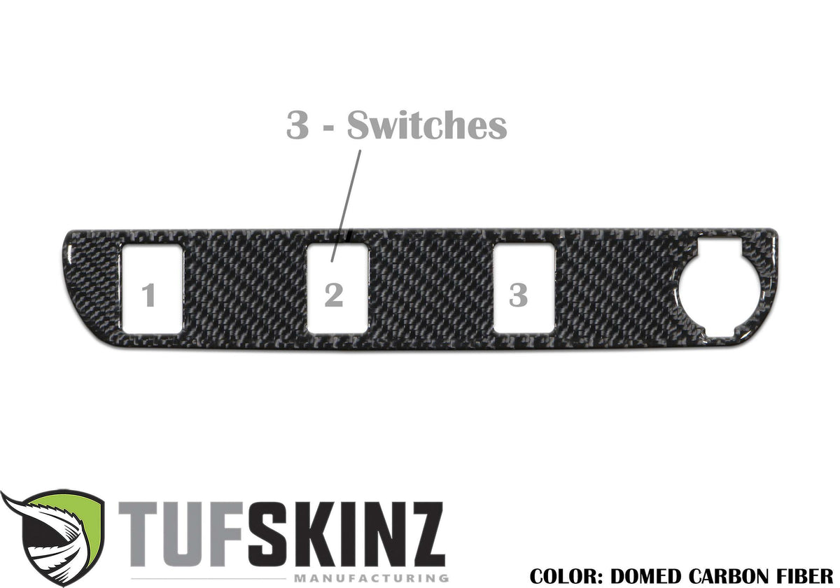 TUFSKINZ Center Dash Switch Panel with 3-Switches Accent Trim (2016-2023 Tacoma) - TAC030-DCF-G