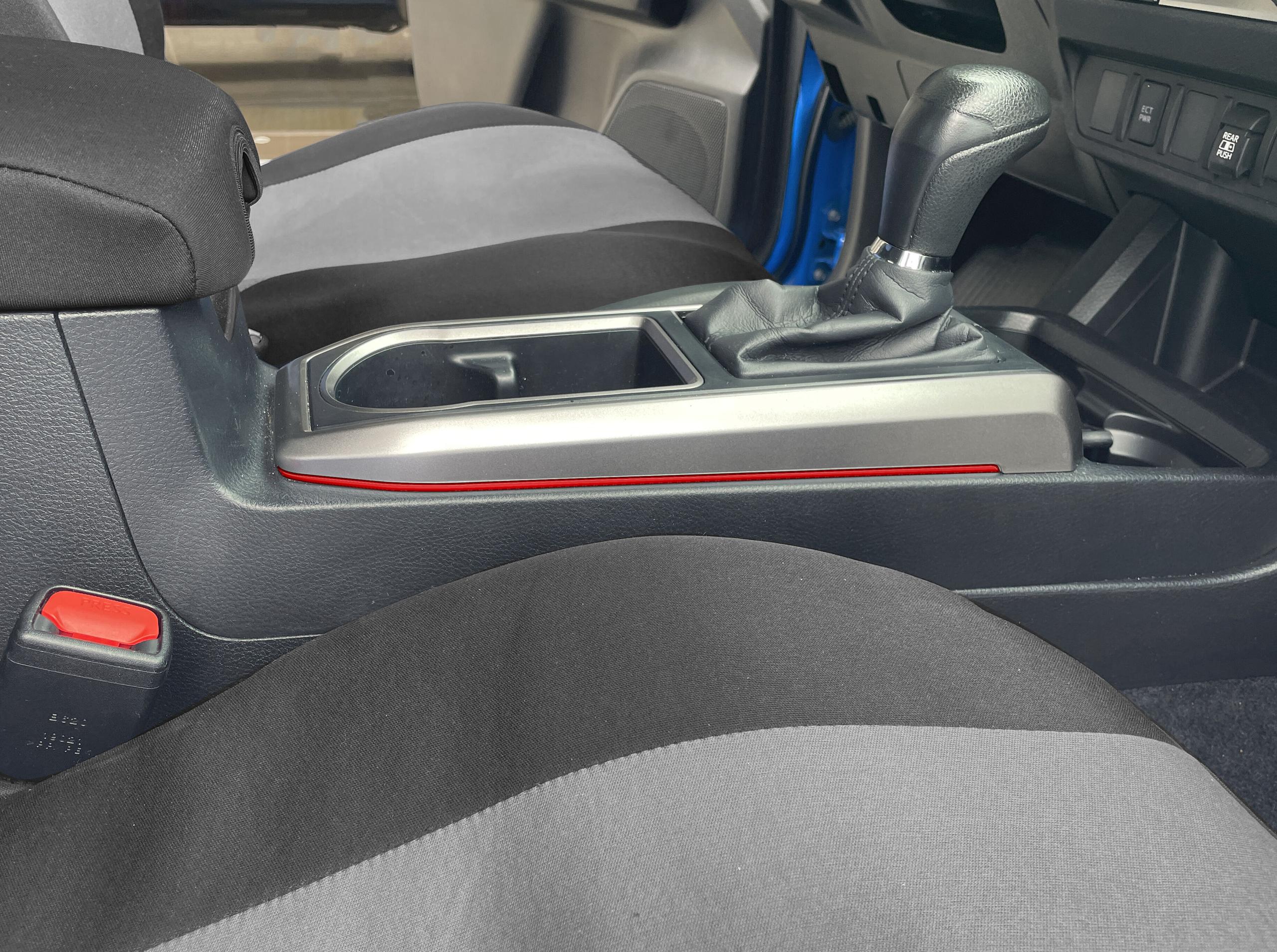 TUFSKINZ Automatic - Side Center Console Line Inserts (2016-2023 Tacoma) - TAC086-RED-G