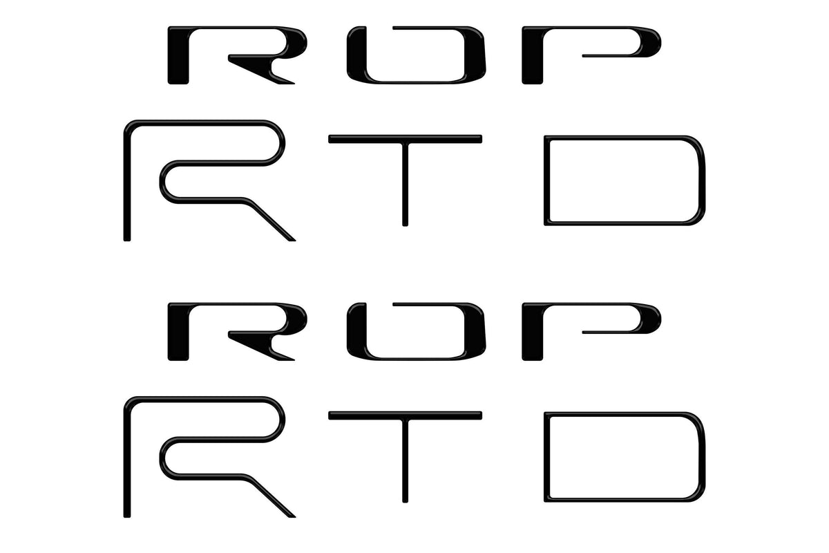 TUFSKINZ TRD Pro Bed Side Letter Inserts (2022-2023 Tacoma) - TAC117-BLK-G