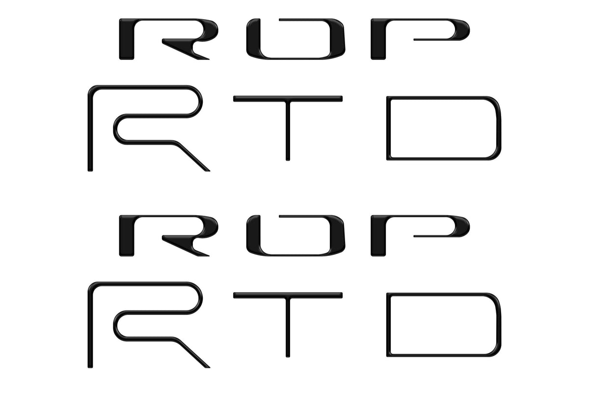 TUFSKINZ TRD Pro Bed Side Letter Inserts (2022-2023 Tacoma) - TAC117-BLK-M