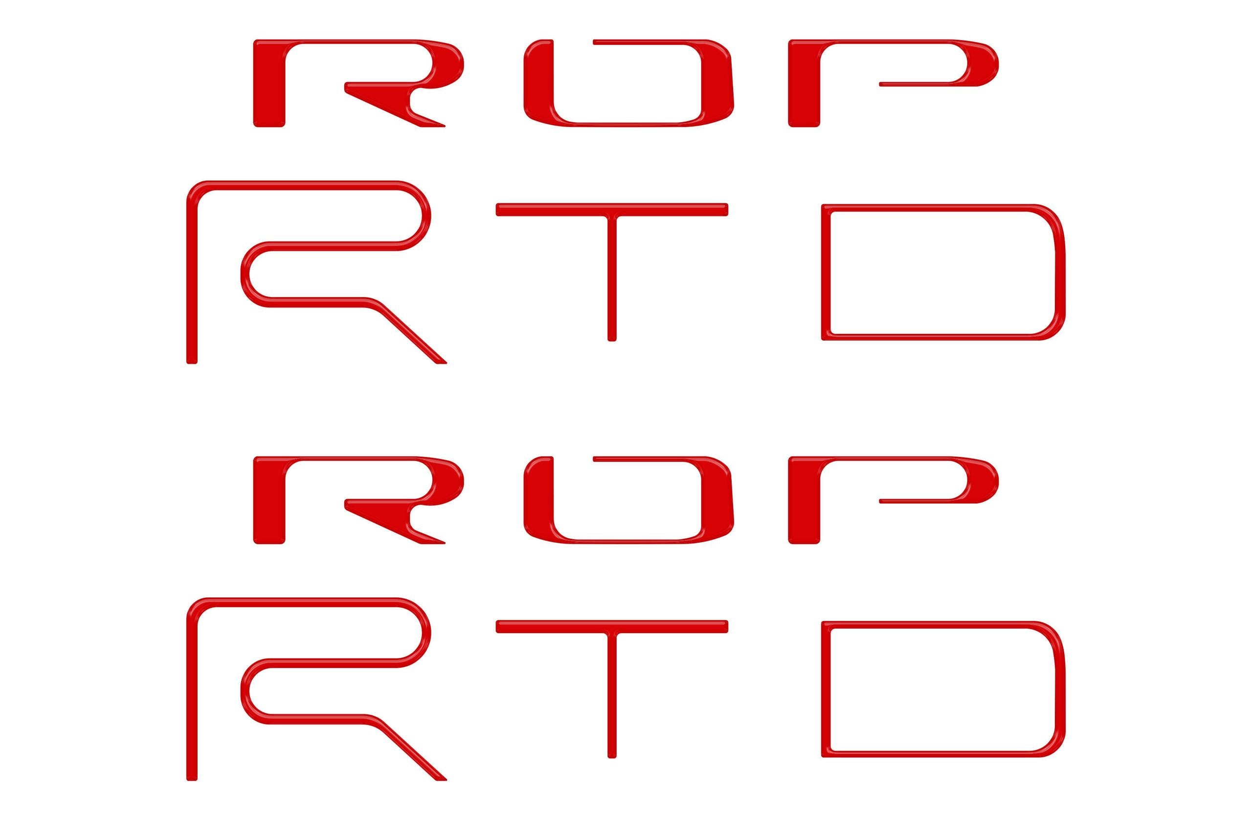 TUFSKINZ TRD Pro Bed Side Letter Inserts (2022-2023 Tacoma) - TAC117-RED-G