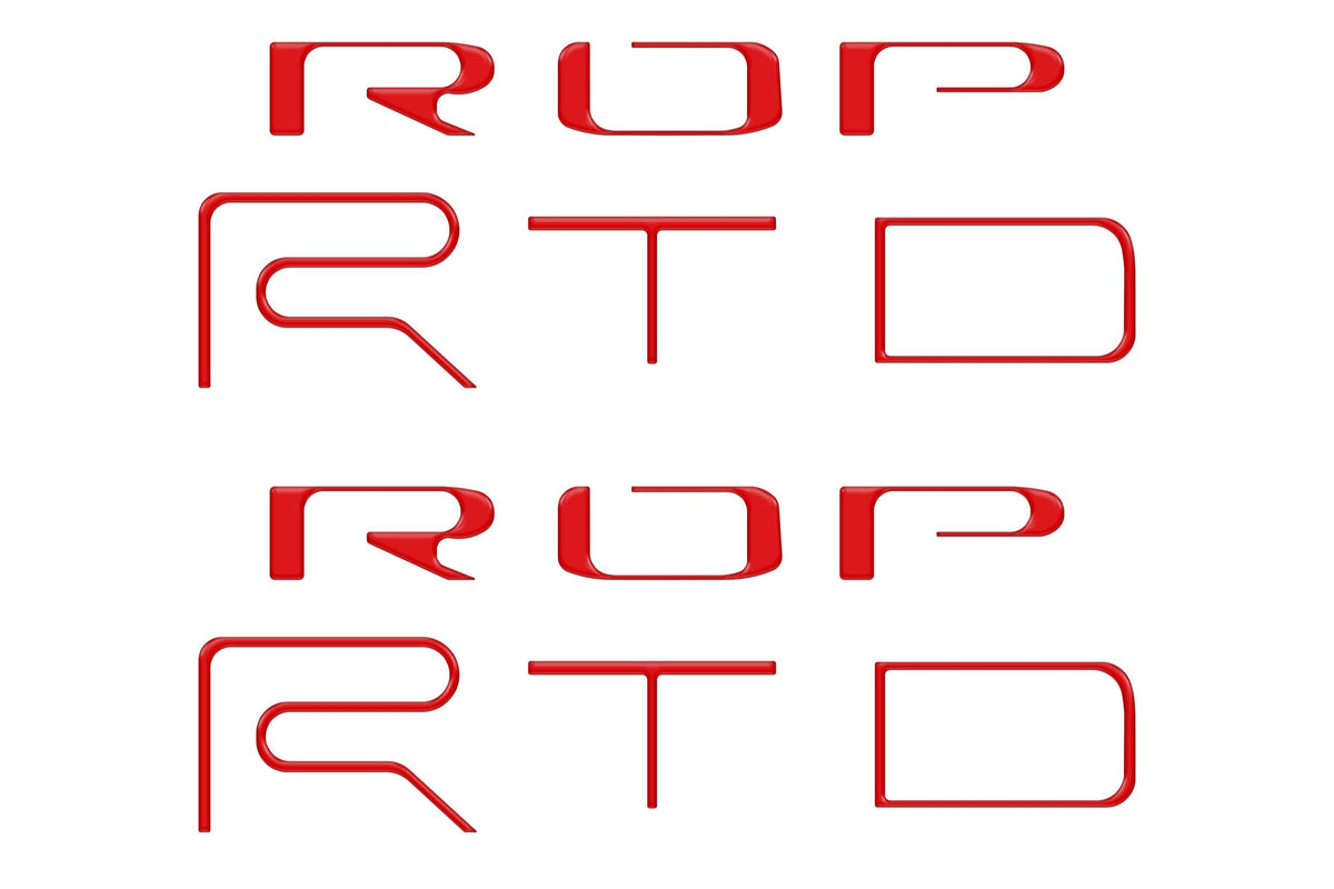 TUFSKINZ TRD Pro Bed Side Letter Inserts (2022-2023 Tacoma) - TAC117-RED-M