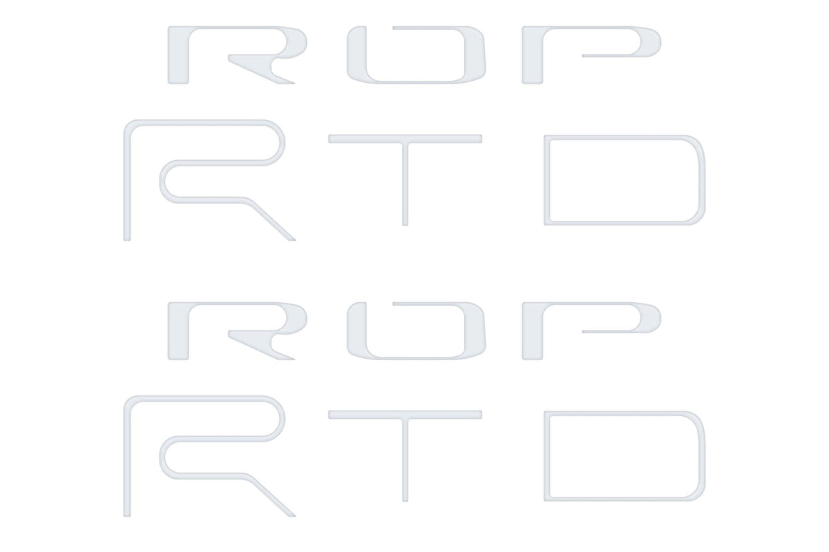 TUFSKINZ TRD Pro Bed Side Letter Inserts (2022-2023 Tacoma) - TAC117-WHT-G