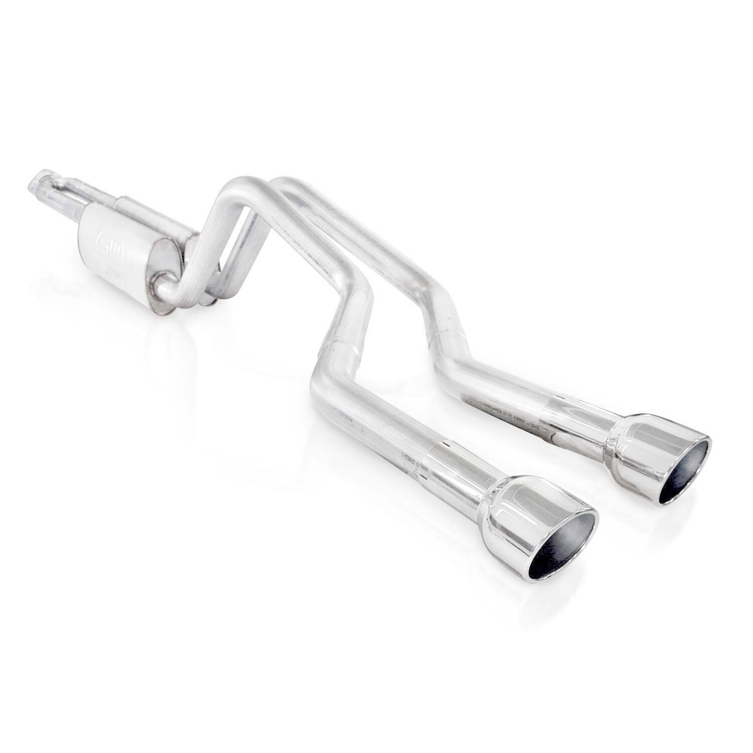 Stainless Works Dual Turbo S-Tube Mufflers Center Exit Y-Pipe Factory Connect (2006-2009 Trailblazer) - TBTDLMFCBCO