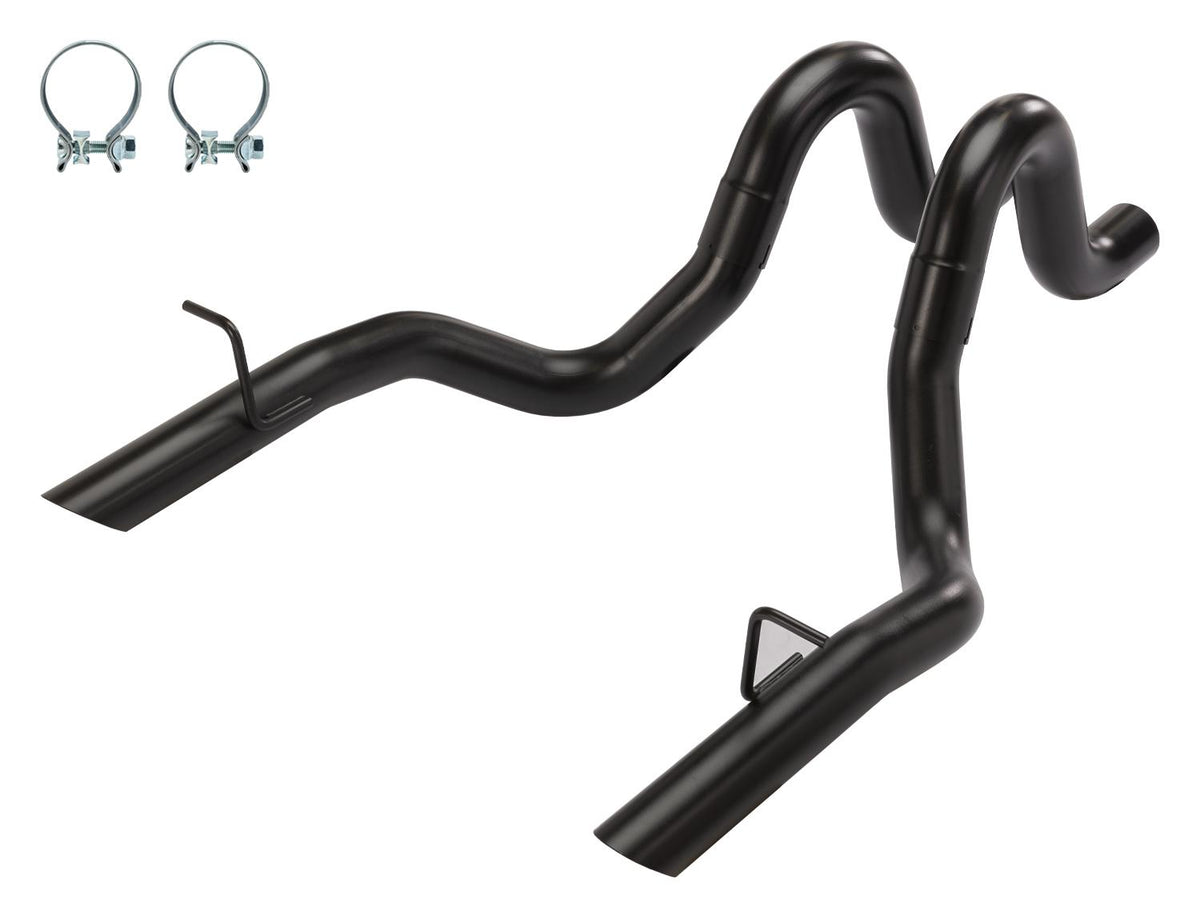 Pypes 1986-1993 Mustang Black 3 Inch Tailpipe Exhaust Kit 304 Stainless Steel - TFM15B
