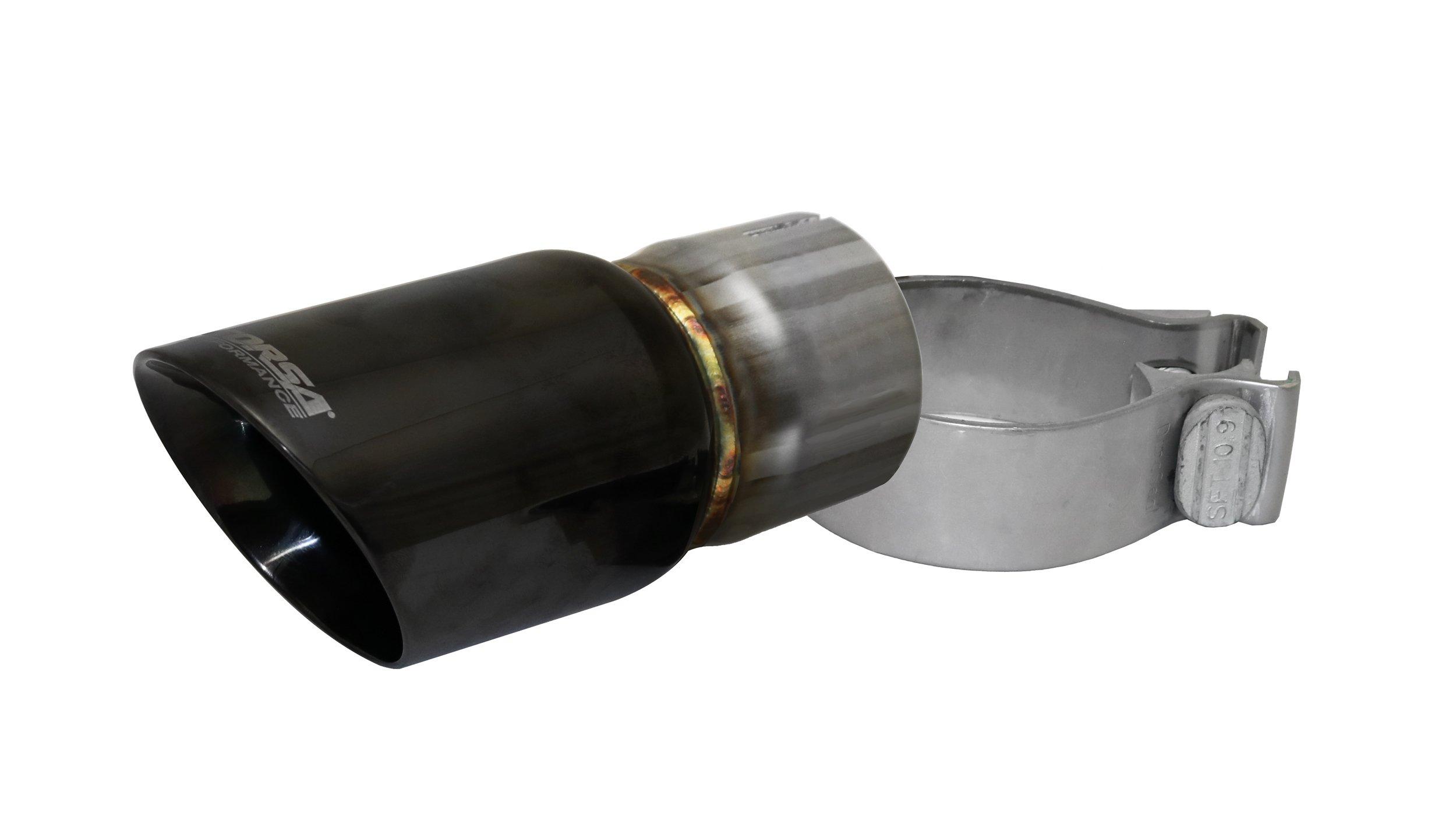 Corsa TK001BLK Single 3.0 Inch Black Pro-Series Tip (Clamp Included) 2.5 Inch Inlet Universal Stainless Steel Corsa Performance