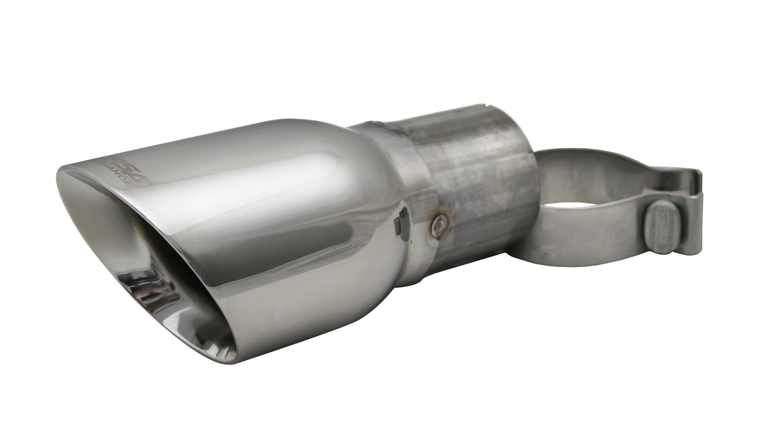 Corsa TK005 Single 4.0 Inch Polished Pro-Series Tip (Clamp Included) 2.75 Inch Inlet Universal Stainless Steel Corsa Performance