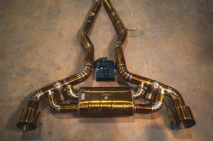 Valvetronic Designs 2020-2025 Toyota A90 Supra 3.0L, Catback Grade 5 Titanium Titanium 5.0 Inch Outlet Tips - TOY.A90.VSES.TI