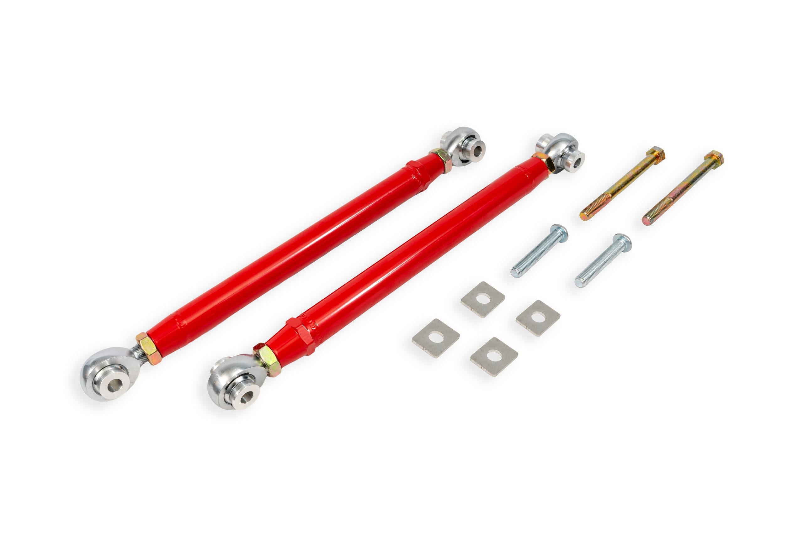 BMR Fabrication Toe rods, rear, double adjustable, rod ends Red (2015-2019 3rd Gen CTS-V) - TR630R