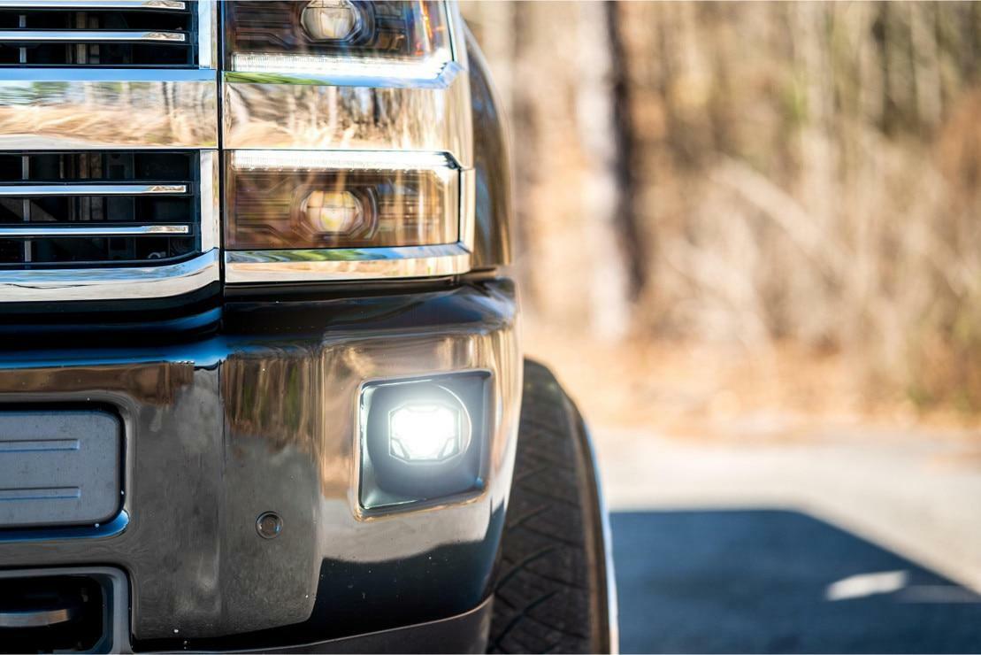 Morimoto 4Banger Fog Light Kit: 14-15 Sierra (HXB White Wide Beam) - 4B-FOG-GM-1102