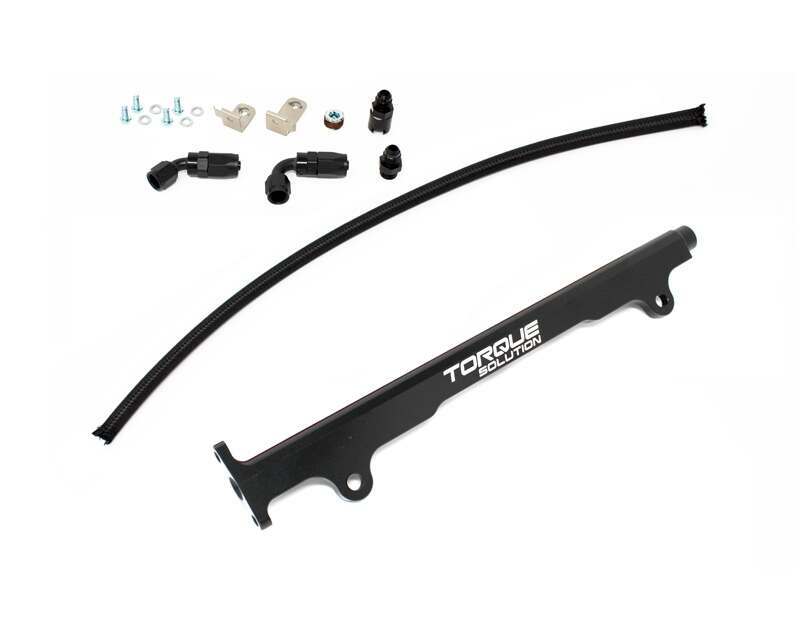 Torque Solution Billet Fuel Rail (Black): Mitsubishi EVO X - TS-EV-485BK