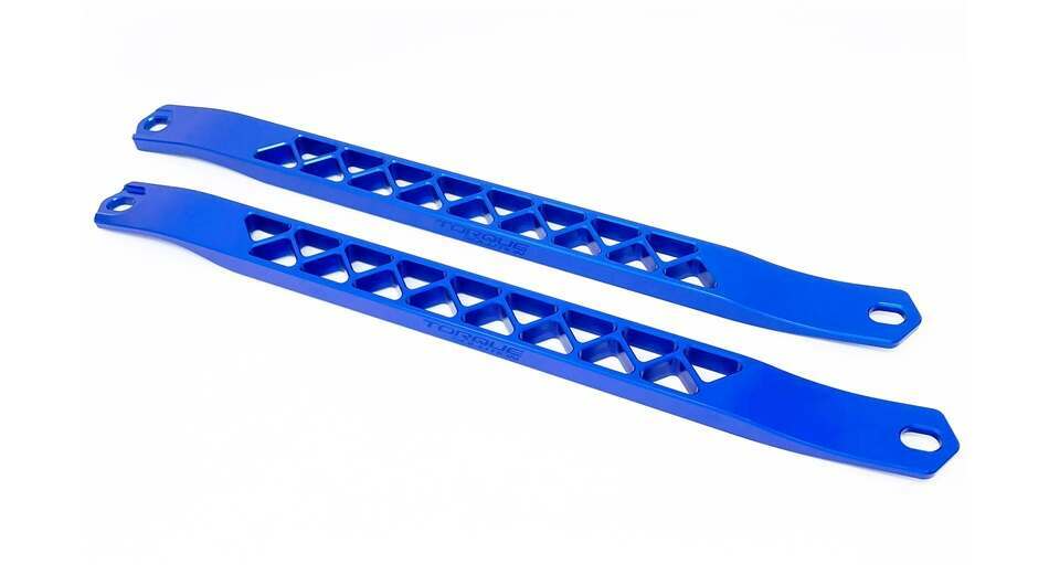 Torque Solution Billet Strut Cross Braces (Blue): Toyota GR Supra MKV A90 / A91 - TS-GR-642BU