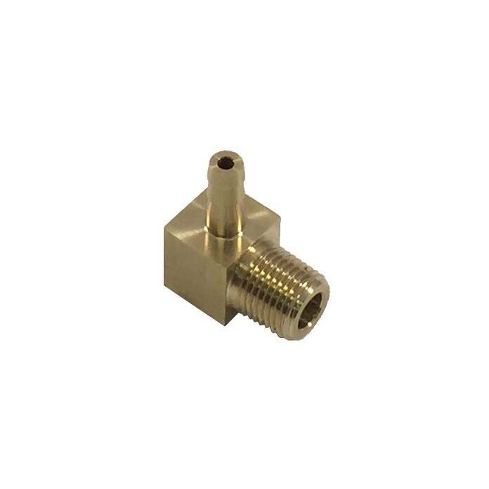 Torque Solution Brass 1/8" NPT Fitting: Universal 90 Degree Barb - TS-NPT-18.90B
