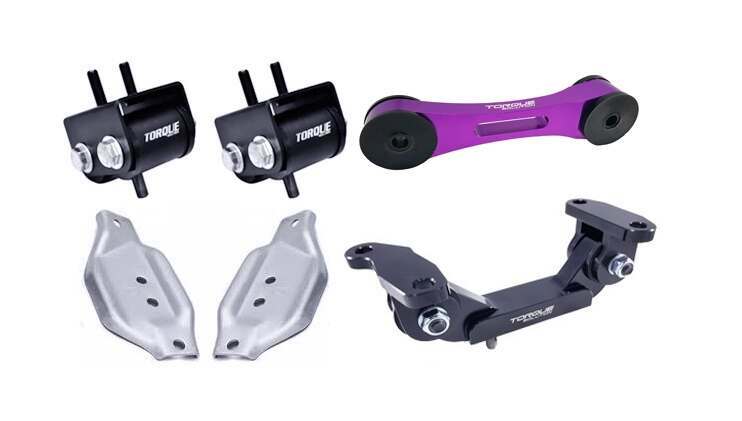 Torque Solution Engine / Trans / Purple Pitch Mount Kit w/ Mount Plates: Subaru WRX 2002-2014 / STi 2004+ - TS-SU-123PR.2-PL